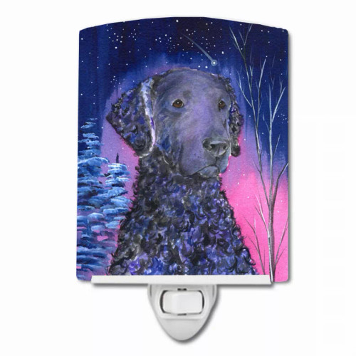 Starry Night Dog Art Ceramic Night Light - S000213B001695P103718V000