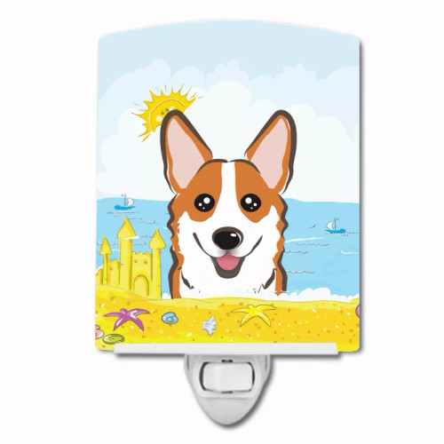 Summer Beach Design with Dog Ceramic Night Light - S000213B001695P099453V000