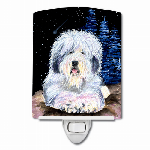 Starry Night Dog Art Ceramic Night Light - S000213B001695P103789V000