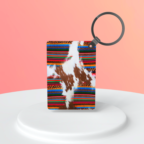 Serape faux cowhide|Keychain Serape faux cowhide|Keychain