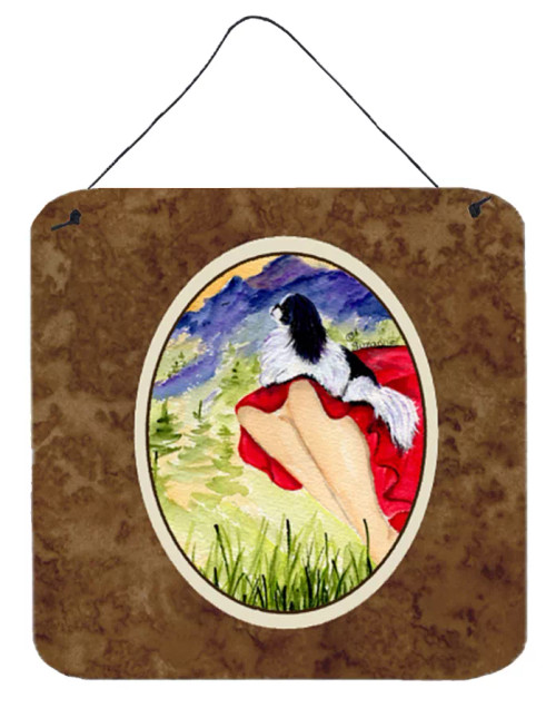 Lady with her Dog Wall or Door Hanging Prints - S000213B001695P028771V014