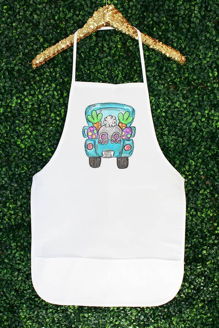 Easter Truck Bunny Butt Apron 11021a