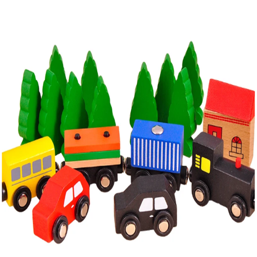 My Beautiful Town Wooden Train Set