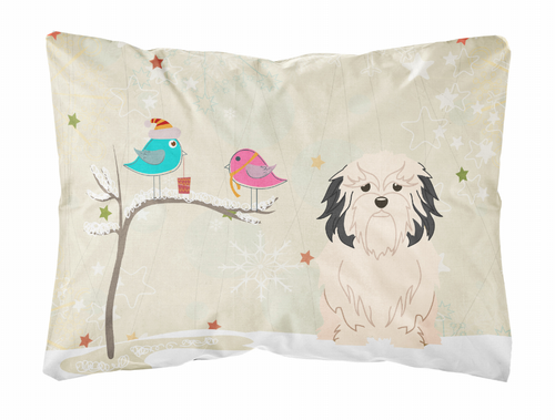 Christmas Presents between Friends Dog Art Canvas Fabric Decorative Pillow - S000213B001695P071530V000