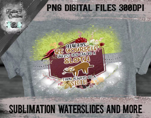 Always Be Yourself Unless You Can Be A Sloth Then Always Be A Sloth T-Shirt - 177300024256