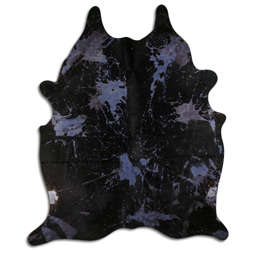 ACID WASHED HAIR ON COWHIDE DISTRESSED NAVY BLUE - CPDDINAB3A-00126541