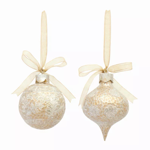 Ornament (Set of 12) 3.75"H, 4.75"H Resin