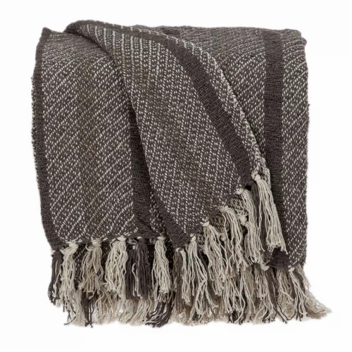 Parkland Collection Jax Casual Brown 52" x 67" WOVEN HANDLOOM Throw