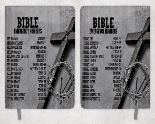 Bible Emergency Numbers Printed 8 Inch  A-5 Journal - 2385-5447