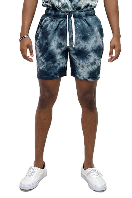 Splatter Tye Dye Shorts - STD101-BLACK-3XL