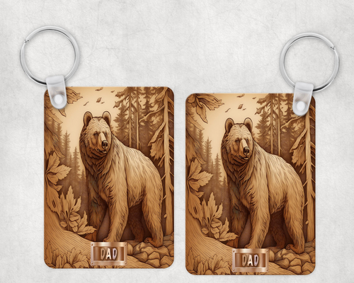 Dad Bear Keychain