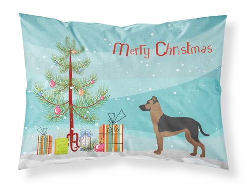 Shepherd Pit Mix #1 Christmas Tree Fabric Standard Pillowcase