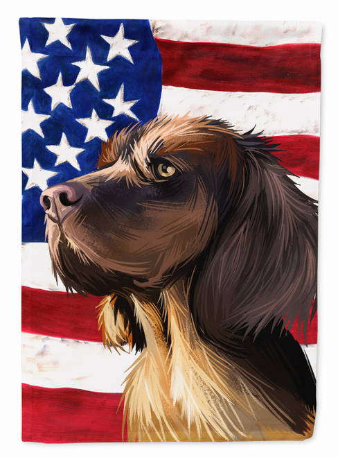 American Flag with Dog Artwork Flag Garden Size - CK6645GF