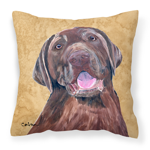 Wipe Your Paws Dog Art Fabric Decorative Pillow - S000213B001695P022614V000