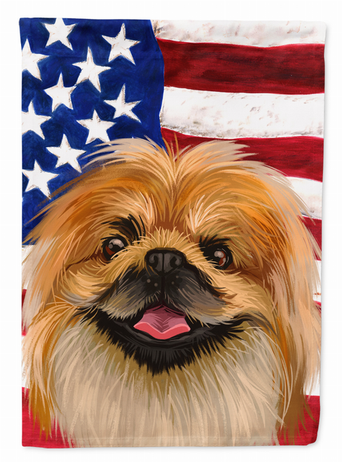 American Flag with Dog Artwork Flag Garden Size - CK6639GF
