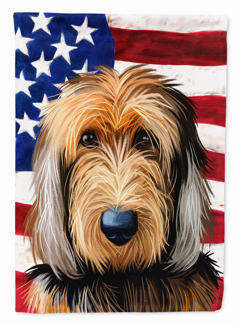 American Flag with Dog Artwork Flag Garden Size - CK6636GF