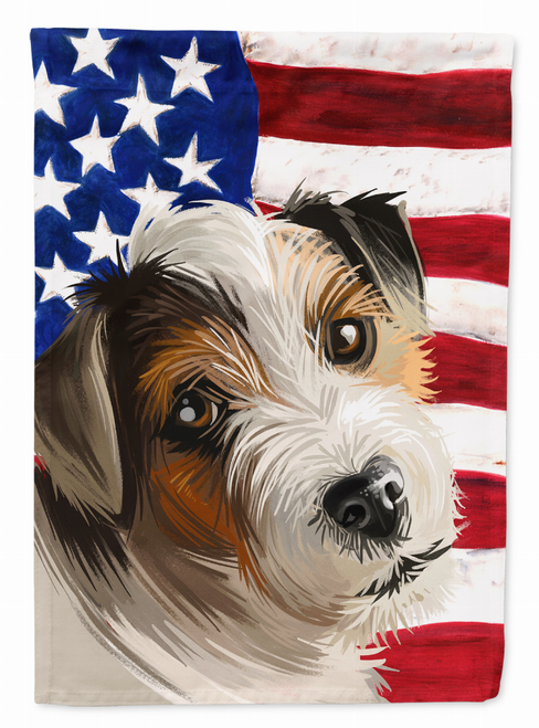 American Flag with Dog Artwork Flag Garden Size - CK6637GF