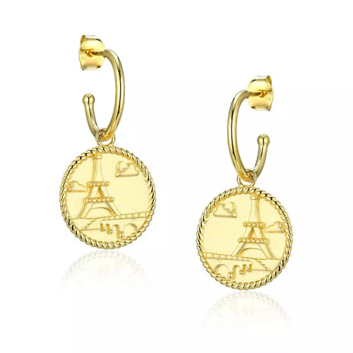 Eiffel Coin Earrings