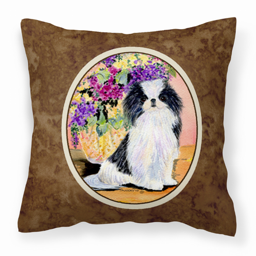 Portrait Artwork with Dog Brown Fabric Decorative Pillow - SS8299PW1414