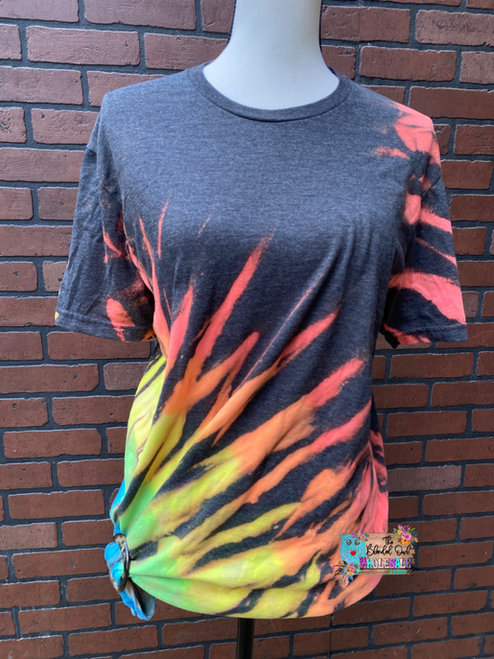 Rainbow Burst Tie Dye Blank Tee - TheBlendedOwl001371