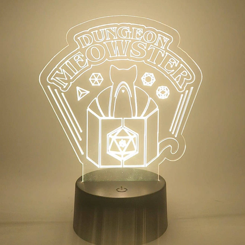 Dungeon Meowster Lamp | DnD Cat Dungeon Master LED Light Dungeon Meowster Lamp | DnD Cat Dungeon Master LED Light