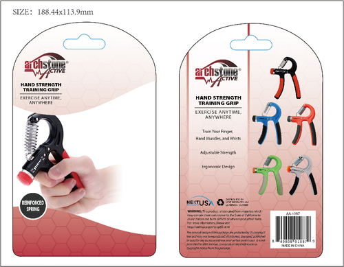 Hand Strength Training Grip - 10 lb. to 130 lb. Adjustable Resistance Levels - AA-1087-4
