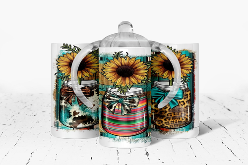 Mason Jar Sunflowers Insulated Kids Dual Lid Sippy Cup Tumbler - 365916606