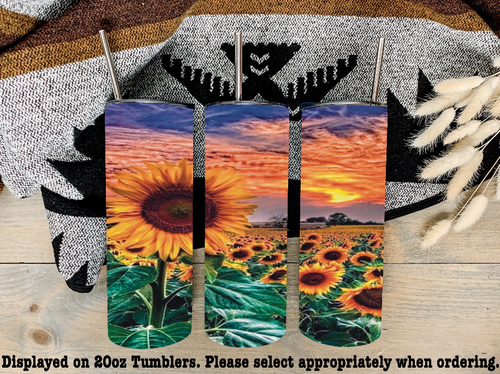 Sunset Sunflower Steel Tumbler Sunset Sunflower Steel Tumbler