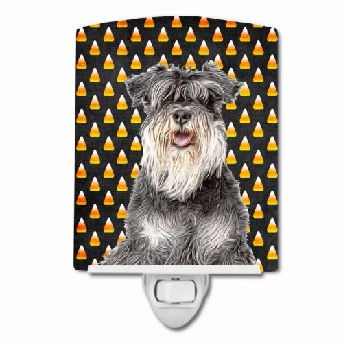 Candy Corn Halloween Dog Art Portrait Ceramic Night Light - KJ1213CNL