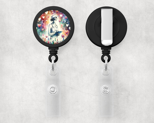 Nurse 1 Inch Retractable Badge Reel