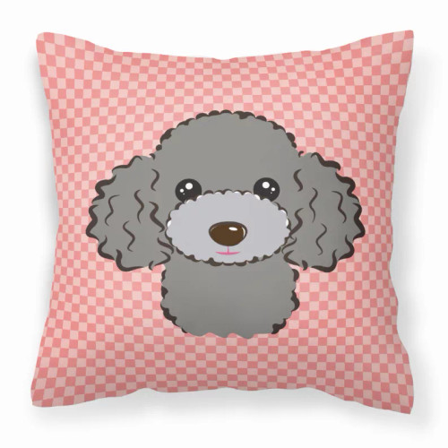 Dog Face Checkerboard Design Fabric Decorative Pillow - S000213B001695P043334V000