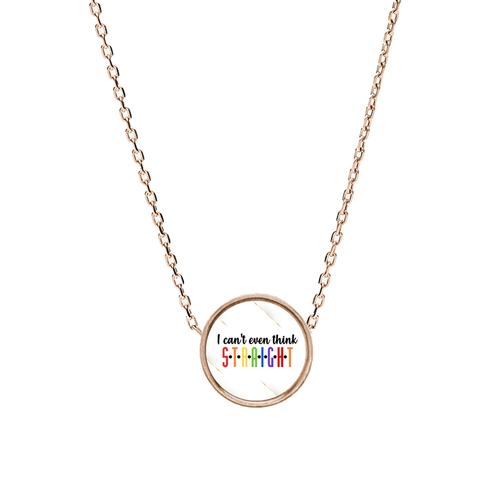LGBTQ Pride Reversible Inspirational Charm Necklace - PinkBox3-9288