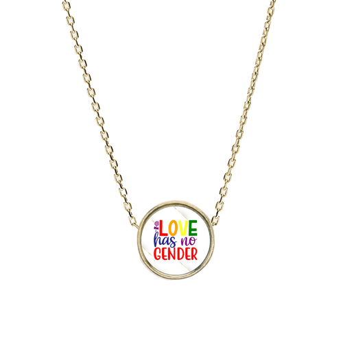 LGBTQ Pride Reversible Inspirational Charm Necklace - PinkBox3-9311