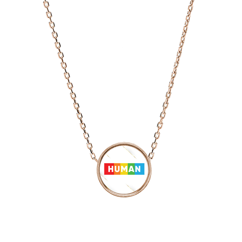 LGBTQ Pride Reversible Inspirational Charm Necklace - PinkBox3-9300