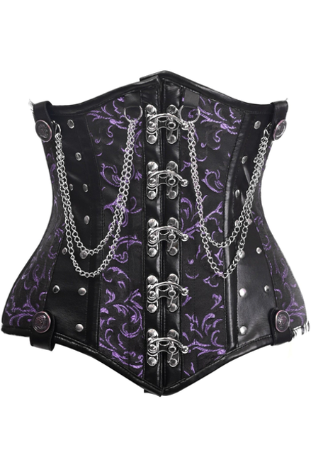 Top Drawer Steel Boned Underbust Corset with Chains and Clasps - S002060B002447P000864V026 Top Drawer Steel Boned Underbust Corset with Chains and Clasps - S002060B002447P000864V026