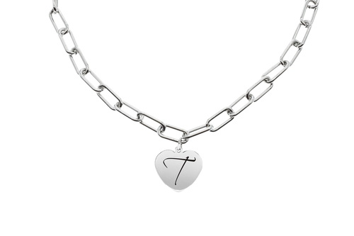 Oval Link Initial Jewelry Collection By Pink Box - PinkBox-6-000976