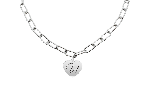 Oval Link Initial Jewelry Collection By Pink Box - PinkBox-6-000977