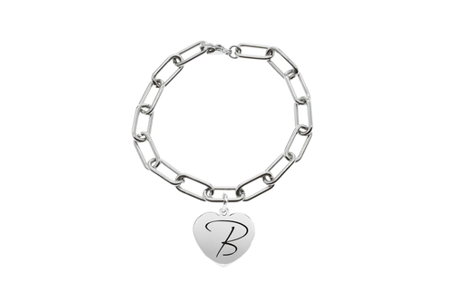 Oval Link Initial Jewelry Collection By Pink Box - PinkBox-6-001010