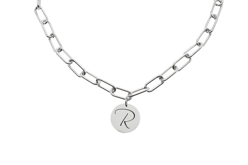 Oval Link Initial Jewelry Collection By Pink Box - PinkBox-6-001000