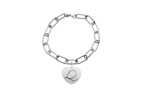 Oval Link Initial Jewelry Collection By Pink Box - PinkBox-6-001025