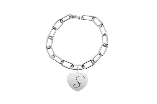 Oval Link Initial Jewelry Collection By Pink Box - PinkBox-6-001027