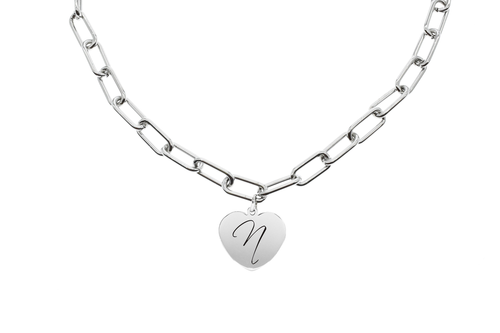 Oval Link Initial Jewelry Collection By Pink Box - PinkBox-6-000970