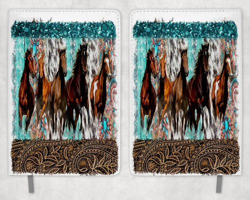 Horses Printed 8 Inch  A-5 Journal