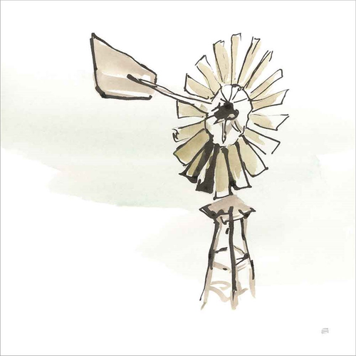 Windmill IV by Chris Paschke, Canvas Art