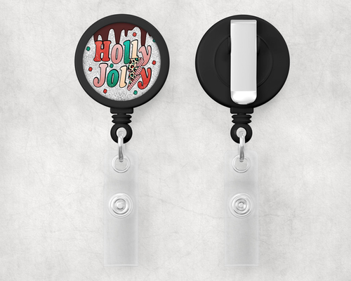 Holly Jolly -  1" Retractable Badge Reel