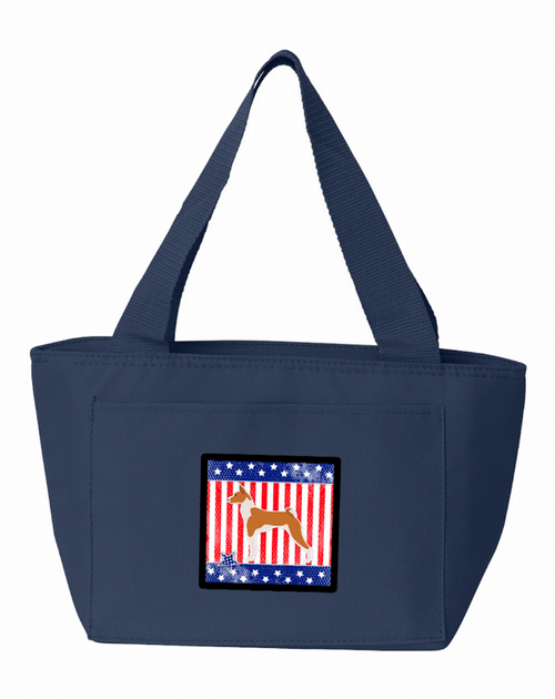 USA Patriotic Basenji Lunch Bag