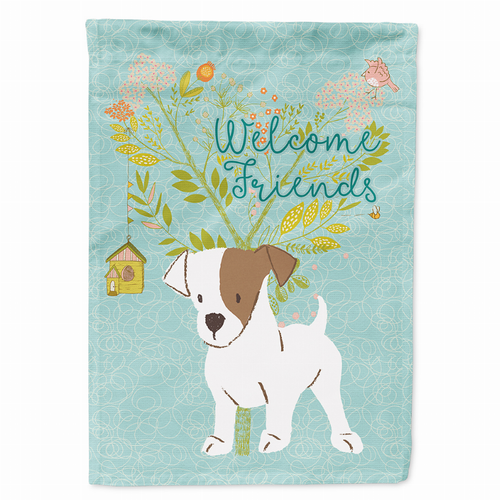 Welcome Friends/Dog Breed Themed Flag Canvas - BB7637CHF