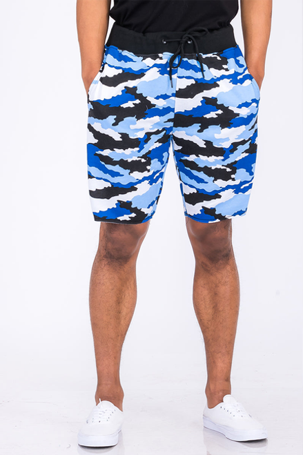 Raw City Sweat Shorts - SP342-BLUECAMO-L