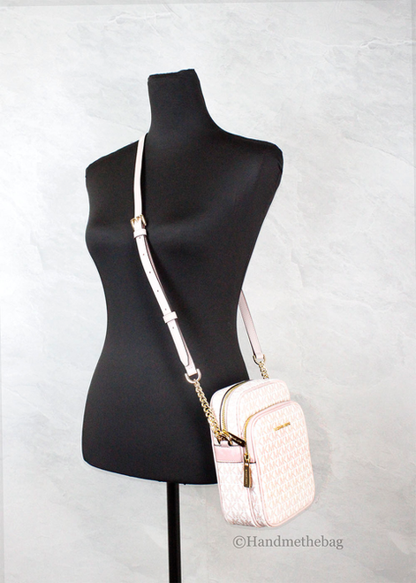 Michael Kors Flight Rose Gold North South Chain Crossbody