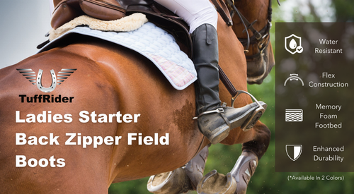 TuffRider Women Synthetic Leather Starter Back Zipper Field Boots - 3052-R11